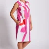 Cowl Neck Dress - Pink/Orange - SS23