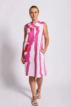 Cowl Neck Dress - Pink/Orange - SS23