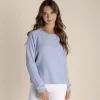 Cropped Crew Neck - Ice Blue - TT2