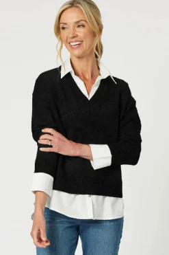 Dee 2 In 1 Jumper - Black - GS14