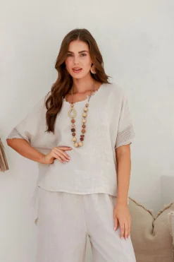Delfina Top - Sand - IC53