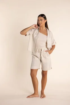 Drew Linen Shirt - Natural - TT12