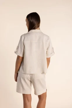 Drew Linen Shirt - Natural - TT12