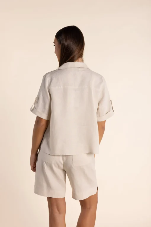 Drew Linen Shirt - Natural - TT12