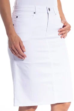 Easy Jean Skirt - White - CL18