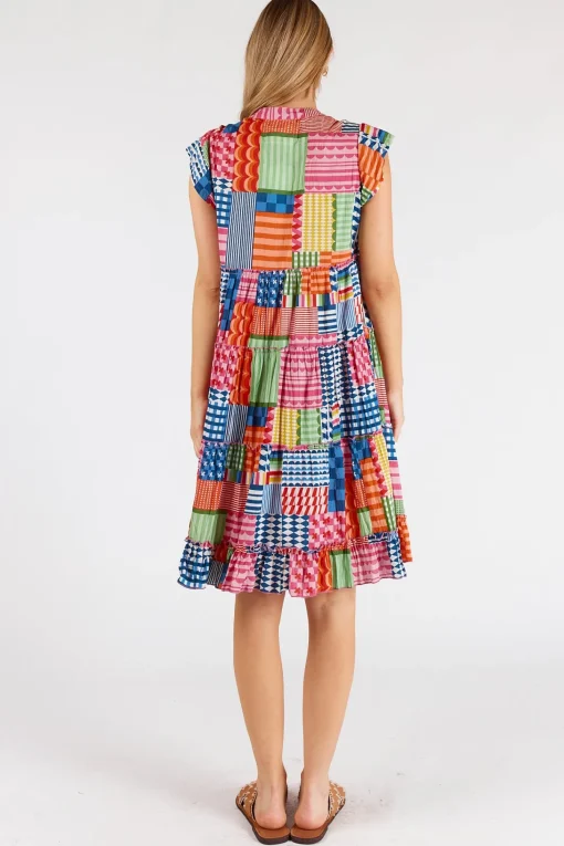 Elena Tiered Dress - Multi - LL44