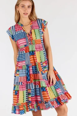 Elena Tiered Dress - Multi - LL44