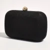 Ella Woven Structured Clutch - Black - AD5