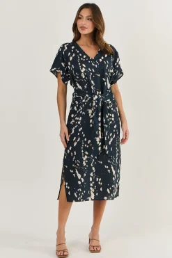 Ellison Linen Dress - Universe -OJ29