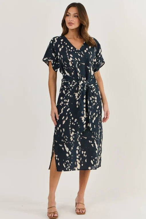 Ellison Linen Dress - Universe -OJ29