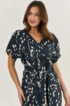 Ellison Linen Dress - Universe -OJ29