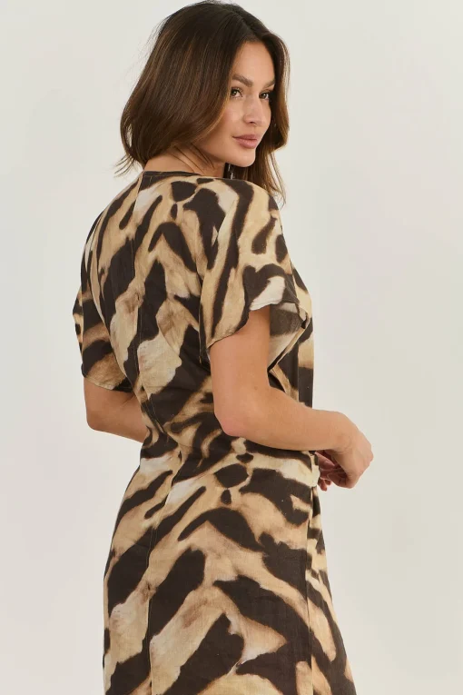Ellison Linen Dress - Wildcat -OJ29