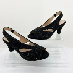 Emily Shimmer Heel | Black Micro | C3