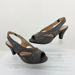 Emily Shimmer Heel | Grey Micro | C3