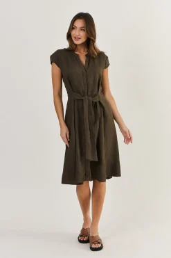 Erica Sleeveless Dress - Espresso - OJ12