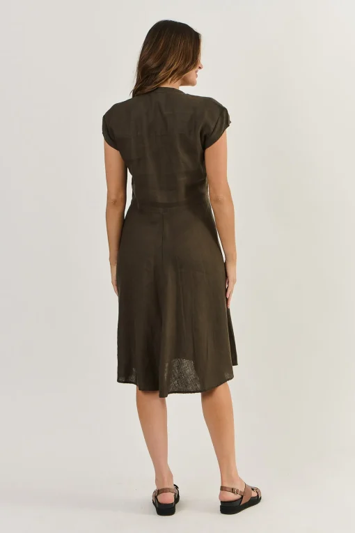 Erica Sleeveless Dress - Espresso - OJ12