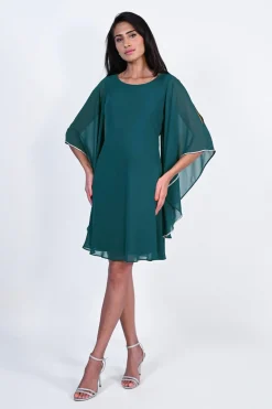 Evie Chiffon Dress - Green - FL3