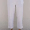 Flat Front 7/8 Pant - White - SS15