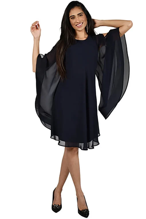 Freda Woven dress - Navy - FL33