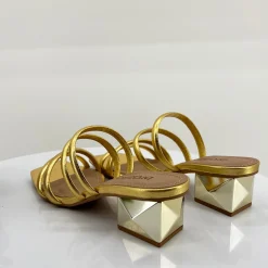 Gold Double Strap Heel - BZ7