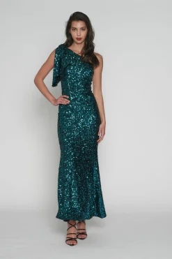 Gwyneth Sequence Dress - Teal - Rom9