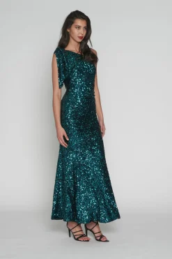 Gwyneth Sequence Dress - Teal - Rom9