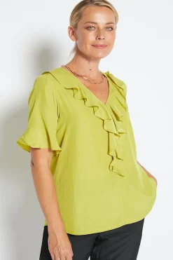 Hailey Frill Blouse - Citrus - Ph9