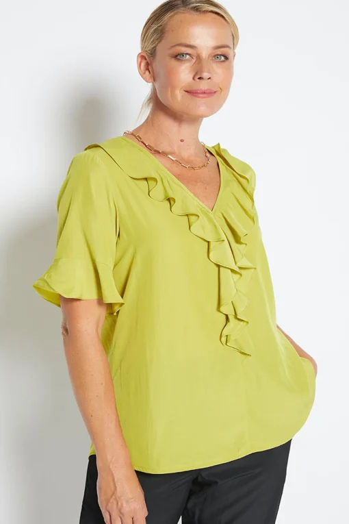 Hailey Frill Blouse - Citrus - Ph9