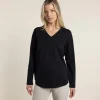 Halli Long Sleeve Tee - Black - TT39