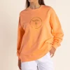 Harlyn Metallic Logo Sweat - Mandarin - TT55