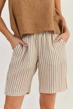 Hayley Linen Short - Ginger Slice - OJ14