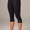 High Rise 3/4 Leggings - Black - RB2