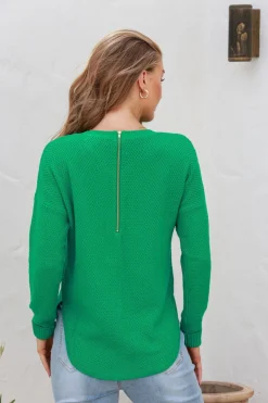 I'm Famous Zip Knit - Green - SN15