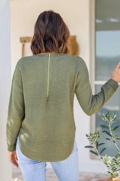 I'm Famous Zip Knit - Khaki - SN15