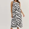 Isa Linen Dress - Black - OJ21