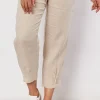 Jersey Waist Linen Pants - Natural - GS3
