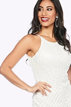 Juliette Sequins Dress | Ivory | Z14