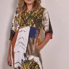 Kabuki 3/4 Sleeve Dress - Print - SS10