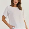 Kia Linen Top - White - OJ16