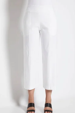 Larrie Bengaline Culotte Pant - White - PH25