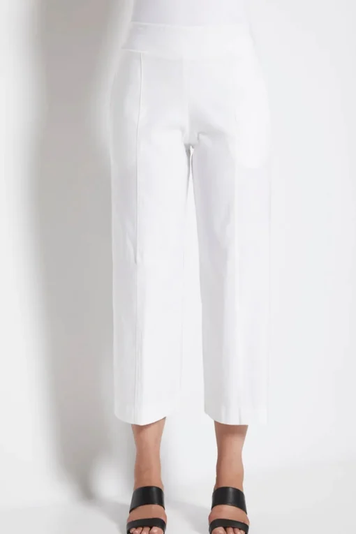 Larrie Bengaline Culotte Pant - White - PH25