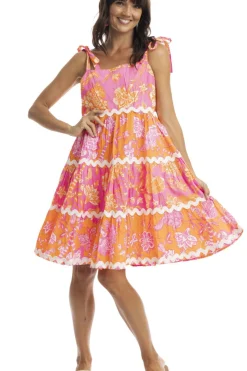Layla Tie Dress - Orange - EP7