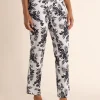 Leaf Print Pant - Black/White - TT24