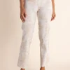 Leaf Print Pant - Natural/White - TT24