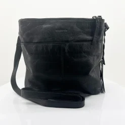 Leonie Leather Cross Bag - Black - ML23