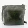 Leonie Leather Cross Bag - Olive - ML23