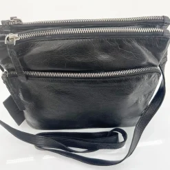 Leonie Leather Cross Bag - Black - ML23
