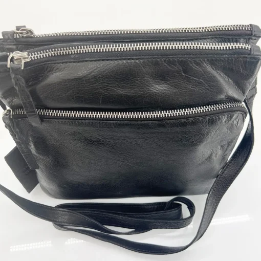 Leonie Leather Cross Bag - Black - ML23