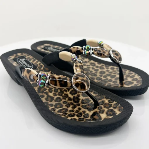 Leopard Thong - Black - GC3