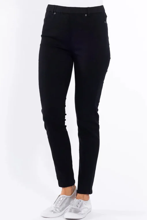 Linda Pull On Pant - Black - CL10